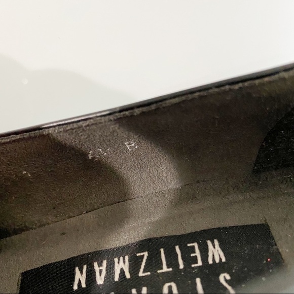 STAURT WEITZMAN Leather Square Toe Block Heel Size 6.5 - Picture 9 of 14